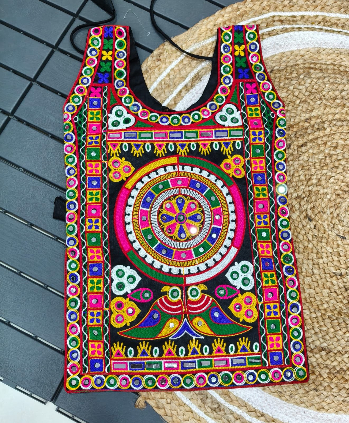 Traditional Multicolor Kutch Mirror Work Embroidered Blouse | Designer Ethnic Blouse