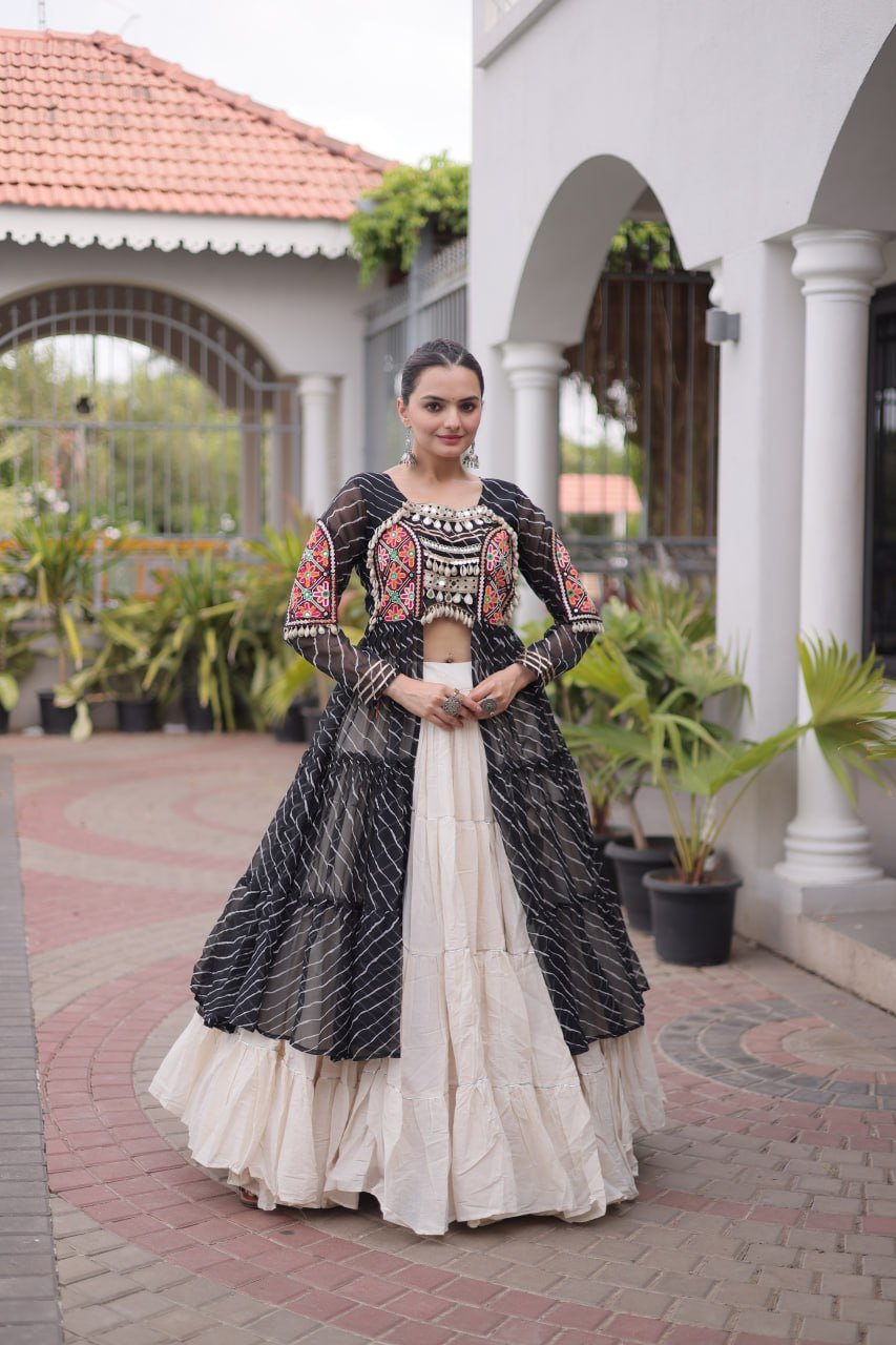 Embroidered Navratri Chaniya Choli for Women – Traditional Garba Lehenga Set