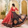 Gota Satin Printed Navratri Lehenga Choli