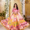 Vibrant Multicolor Zari Gota Lehenga Choli with Printed Dupatta for Festive & Wedding Wear
