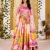 Vibrant Multicolor Zari Gota Lehenga Choli with Printed Dupatta for Festive & Wedding Wear