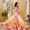 Vibrant Multicolor Zari Gota Lehenga Choli with Printed Dupatta for Festive & Wedding Wear
