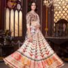 Premium Gota Satin Printed Lehenga Set – Multicolor Butterfly & Floral Design