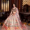 Premium Gota Satin Printed Lehenga Set – Multicolor Butterfly & Floral Design