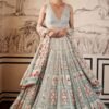 Designer Off-White Zari Gota Lehenga Choli with Floral Print Dupatta