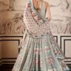 Designer Off-White Zari Gota Lehenga Choli with Floral Print Dupatta