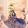 Designer Navy Blue Gota Satin Embroidered Lehenga Choli with Dupatta for Women