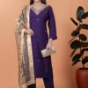 01 (1) Purple Embroidered Suit with Premium Dupatta – Latest Ethnic Wear for Women