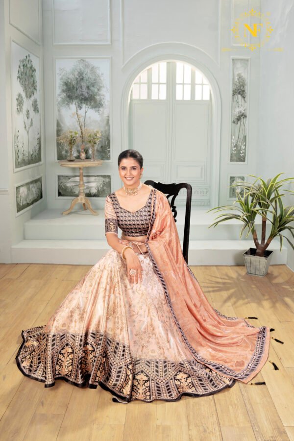 Elegant Zari Gota Printed Lehenga Choli with Designer Dupatta