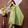 Jacquard Floral Print Salwar Suit for Women | Designer Jacquard Fabric Printed Suit Set