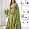 Premium Zari Gota Printed Fabric | Traditional Ethnic Designer Textile for Lehenga Choli