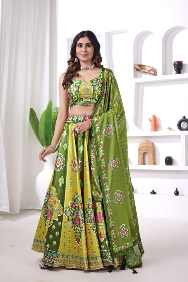 Premium Zari Gota Printed Fabric | Traditional Ethnic Designer Textile for Lehenga Choli