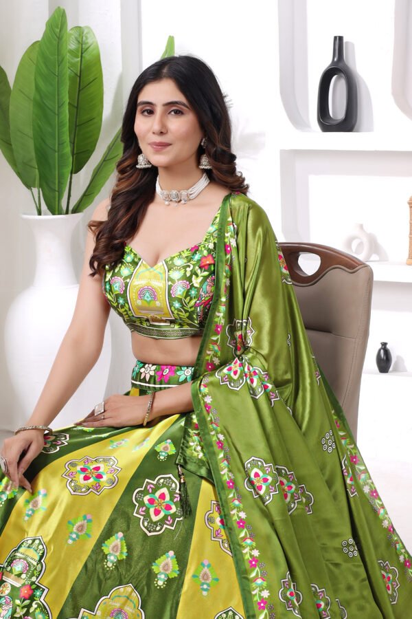 Premium Zari Gota Printed Fabric | Traditional Ethnic Designer Textile for Lehenga Choli