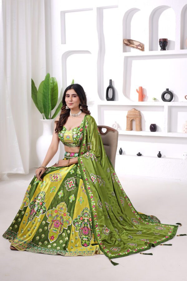 Premium Zari Gota Printed Fabric | Traditional Ethnic Designer Textile for Lehenga Choli