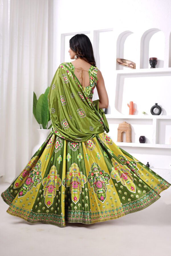 Premium Zari Gota Printed Fabric | Traditional Ethnic Designer Textile for Lehenga Choli