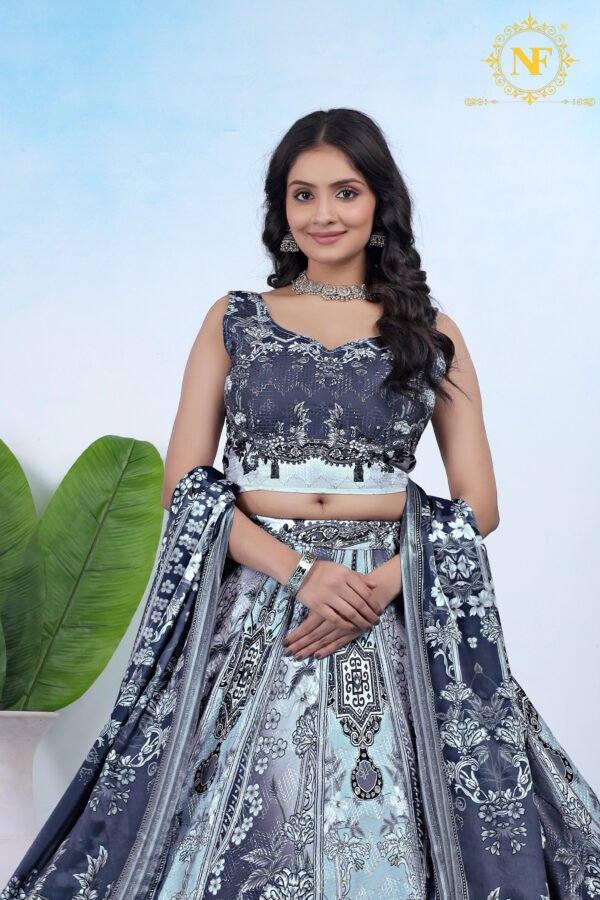 Paithani Zari Weaving Lehenga with Sequins & Digital Print