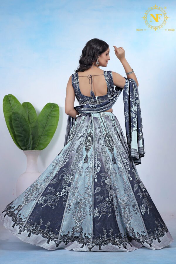 Paithani Zari Weaving Lehenga with Sequins & Digital Print