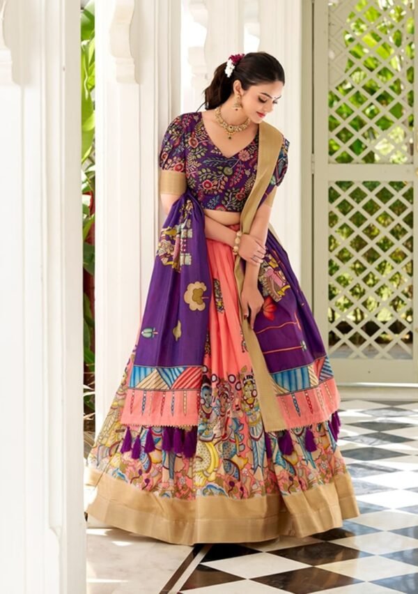 Premium Dola Silk Printed Lehenga Choli with Elegant Traditional Design