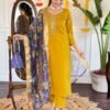 photo_2025-05-02_10-13-40 Mustard Yellow Embroidered Kurti Pant Set with Floral Printed Dupatta for Women