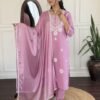 Elegant Pink Embroidered Kurti Set for Women | Premium Ethnic Wear