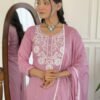 Elegant Pink Embroidered Kurti Set for Women | Premium Ethnic Wear