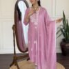 Elegant Pink Embroidered Kurti Set for Women | Premium Ethnic Wear