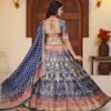 Royal Blue Zari Gota Printed Lehenga Choli with Dupatta