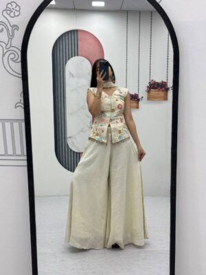 photo_2025-12-10_12-36-55 (2) Elegant Cream Palazzo Set with Floral Embroidered Kurti – Women’s Festive & Party Wear Outfit
