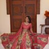 Pink Zari Gota Printed Lehenga Choli with Traditional Ethnic Design