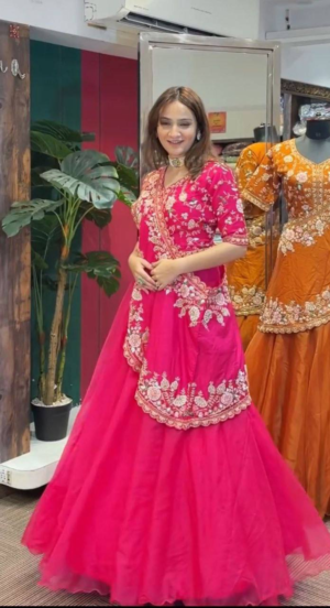 WhatsApp Image 2026-01-23 at 12.21.24 PM(1) Hot Pink Embroidered Designer Lehenga Choli for Wedding & Party Wear