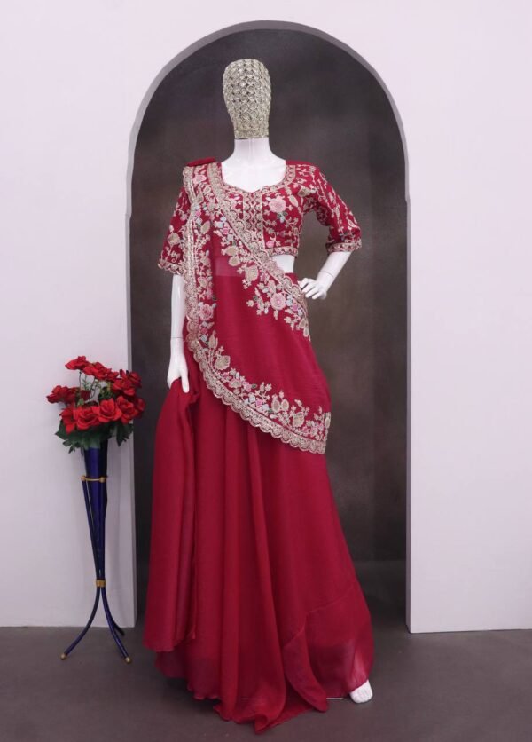 Hot Pink Embroidered Designer Lehenga Choli for Wedding & Party Wear