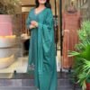 Emerald Green Embroidered Kurta Set with Dupatta – Elegant Festive Wear for Women