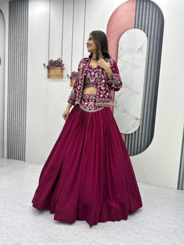 Embroidered Designer Lehenga Choli with Jacket for Wedding & Festive Wear