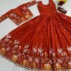 Embroidered Anarkali Gown with Jacket for Women | Festive & Party Wear