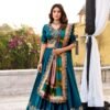 Embroidered Lehenga Choli with Banarasi Dupatta for Wedding