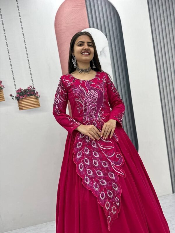Embroidered Anarkali Gown for Women | Party & Wedding Wear Ethnic Dress
