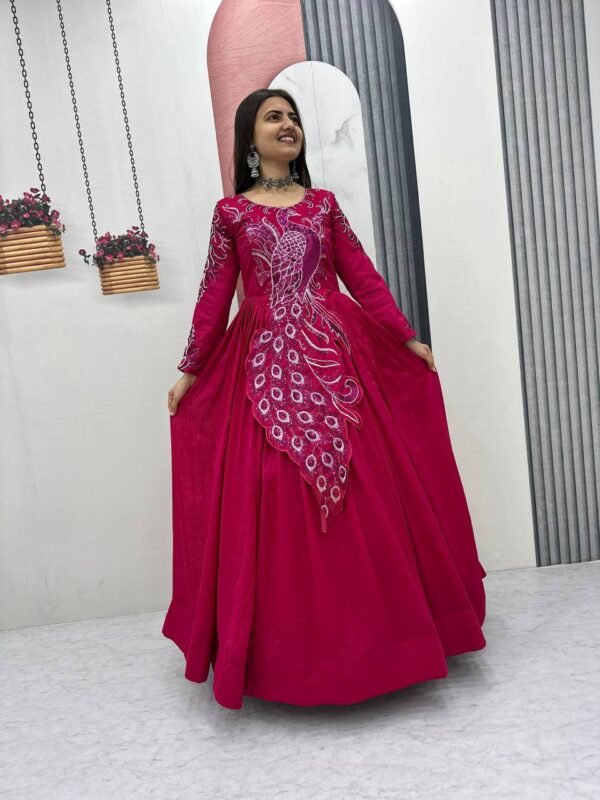 Embroidered Anarkali Gown for Women | Party & Wedding Wear Ethnic Dress