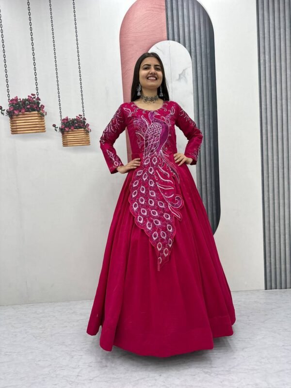 Embroidered Anarkali Gown for Women | Party & Wedding Wear Ethnic Dress