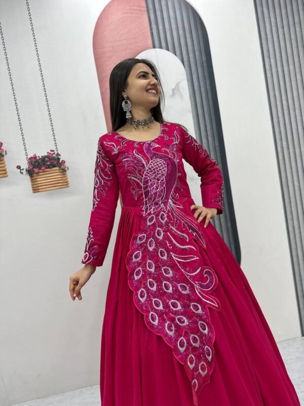 Embroidered Anarkali Gown for Women | Party & Wedding Wear Ethnic Dress