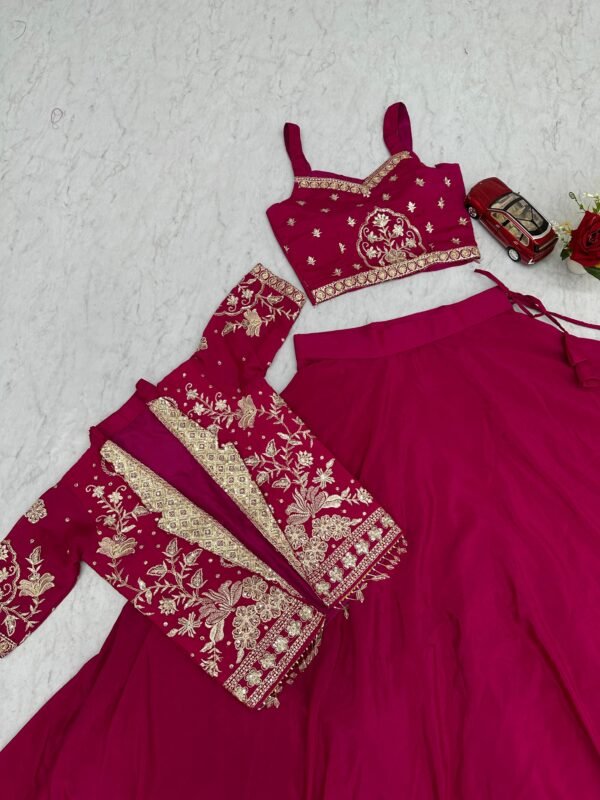 Embroidered Lehenga Choli with Designer Jacket for Wedding & Party Wear