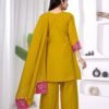 Women Embroidered Kurti Palazzo Set With Dupatta | Elegant Ethnic Wear for Festive & Party Occasion