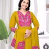 Women Embroidered Kurti Palazzo Set With Dupatta | Elegant Ethnic Wear for Festive & Party Occasion